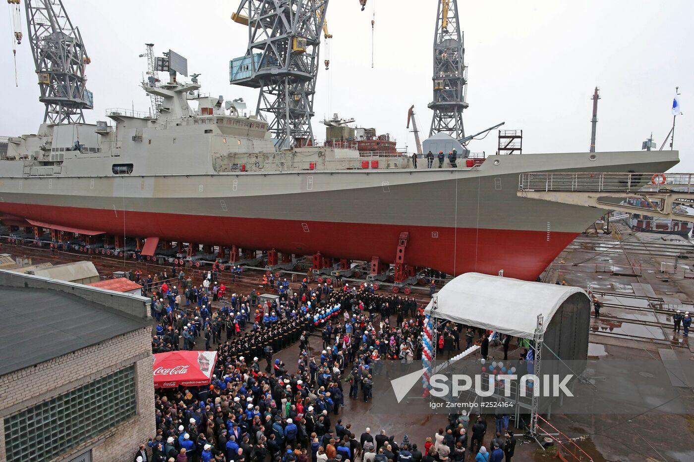 Launch of guard ship 'Admiral Essen' in Kaliningrad