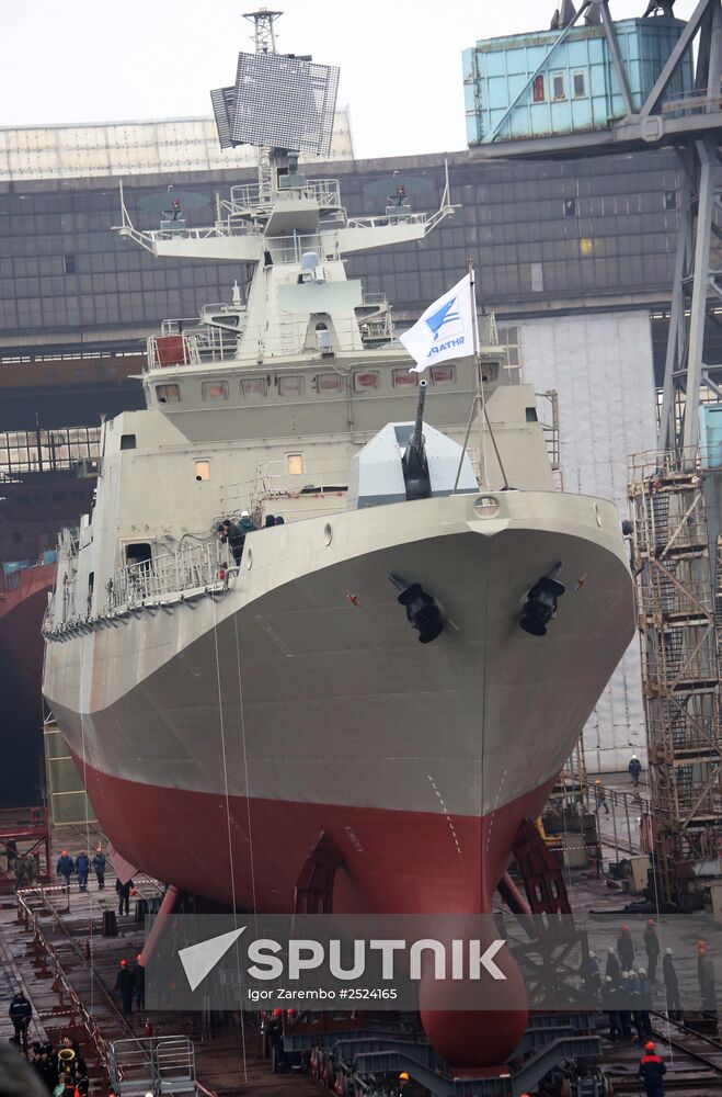 Launch of guard ship 'Admiral Essen' in Kaliningrad
