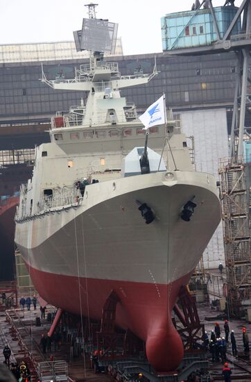 Launch of guard ship 'Admiral Essen' in Kaliningrad