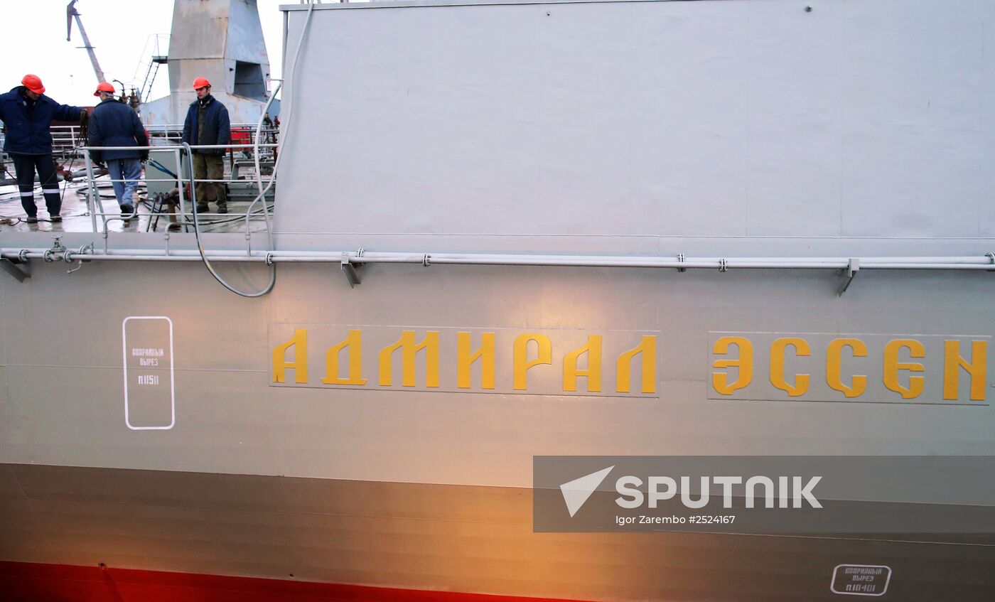 Launch of guard ship 'Admiral Essen' in Kaliningrad