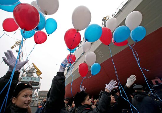 Launch of guard ship 'Admiral Essen' in Kaliningrad