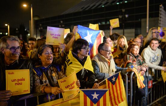 Rally in support of independent Catalonia in Barcelona