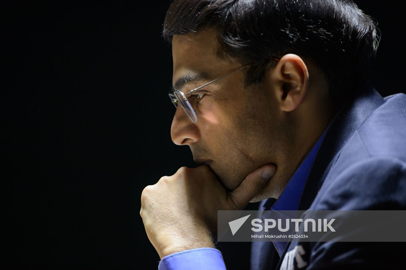 World Chess Championship 2014 match. Carlsen vs. Anand. Round One
