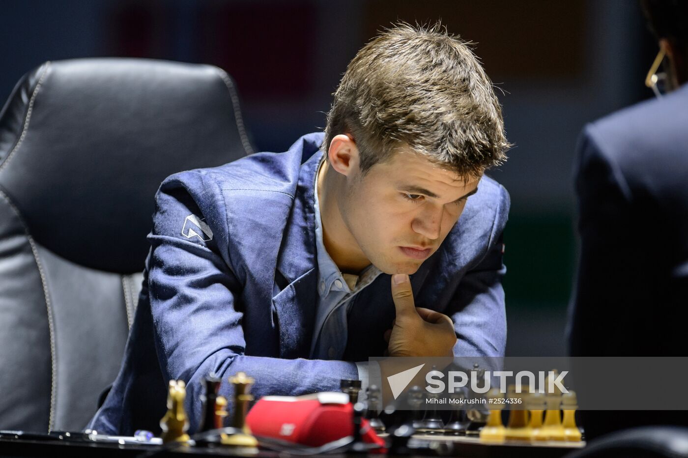 World Chess Championship 2014 match. Carlsen vs. Anand. Round One