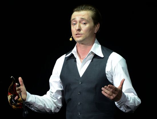 Sergei Bezrukov in a solo performance "And life, and theater, and cinema"