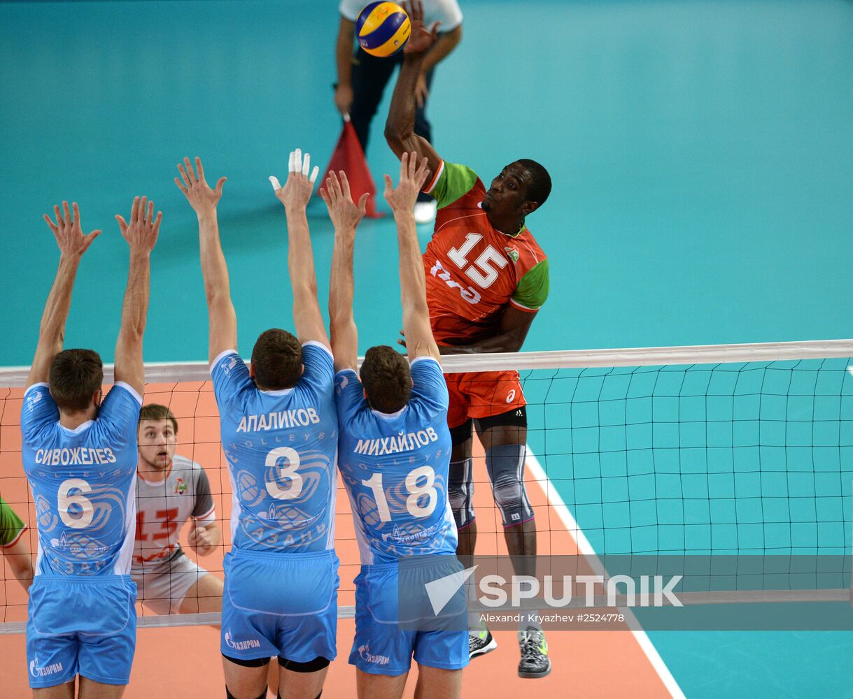 Russian Men's Volleyball Super League. Lokomotiv Novosibirsk vs. Zenit Kazan