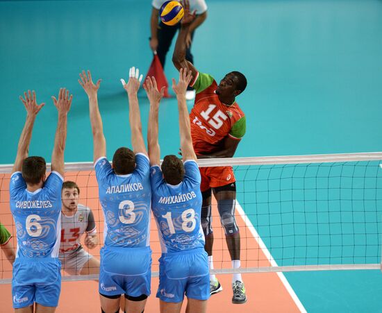 Russian Men's Volleyball Super League. Lokomotiv Novosibirsk vs. Zenit Kazan