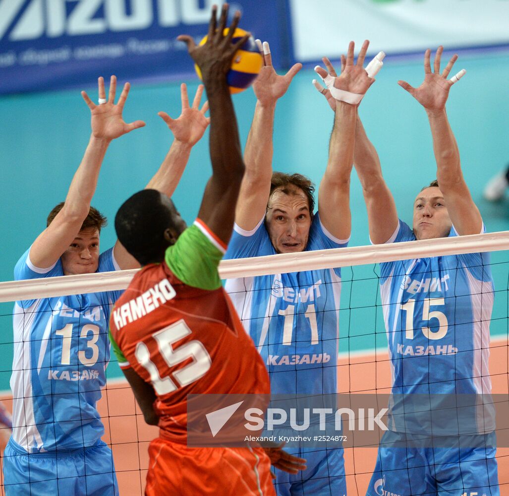 Russian Men's Volleyball Super League. Lokomotiv Novosibirsk vs. Zenit Kazan