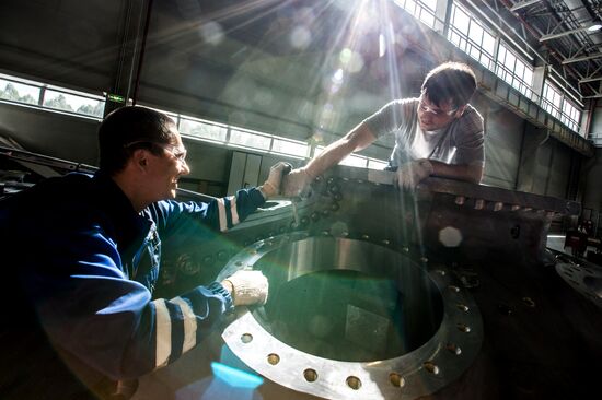 An unfinished gas turbines plant of the Russian Gas Turbines Company