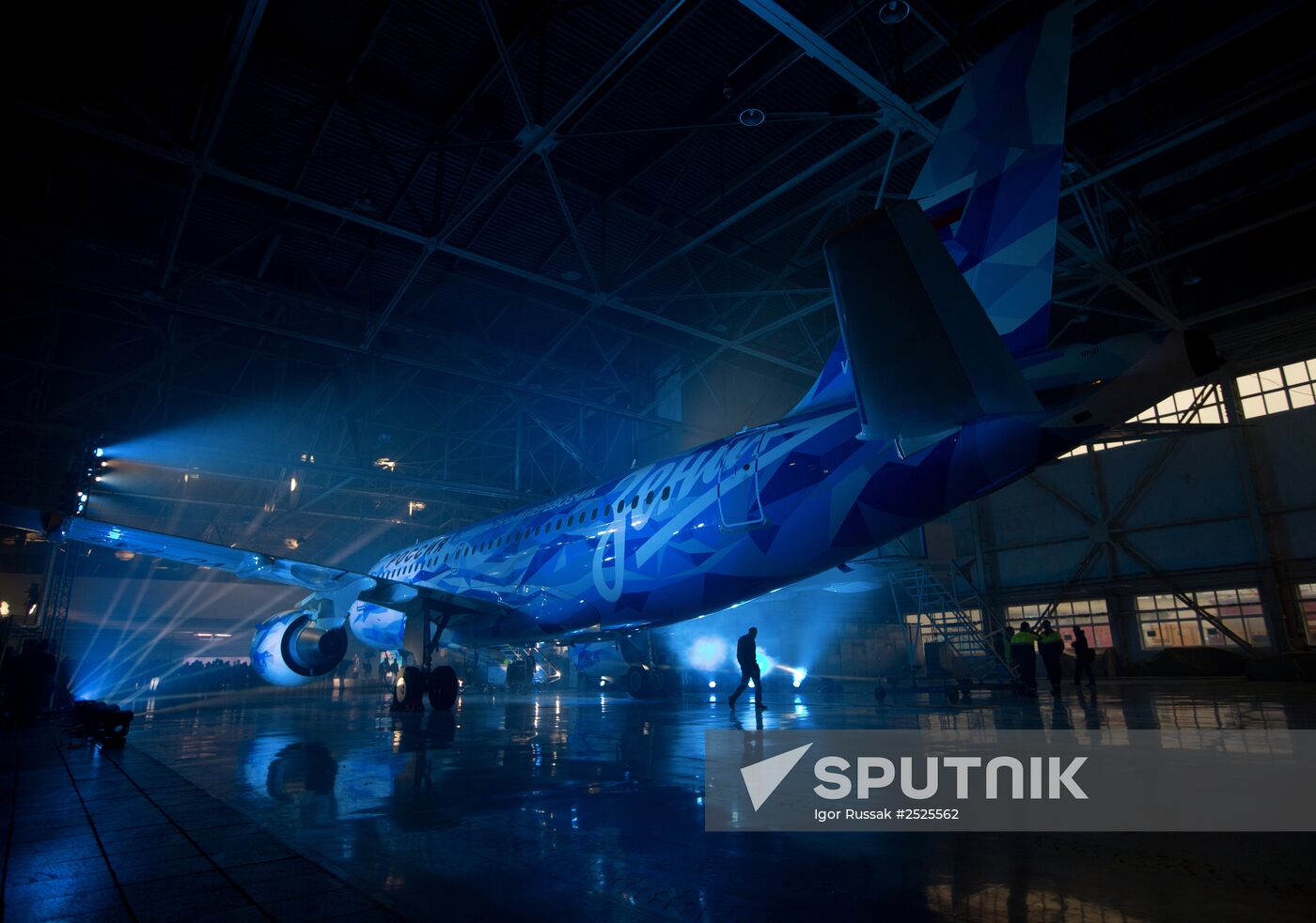 Presentation of new livery airplane for FC Zenit