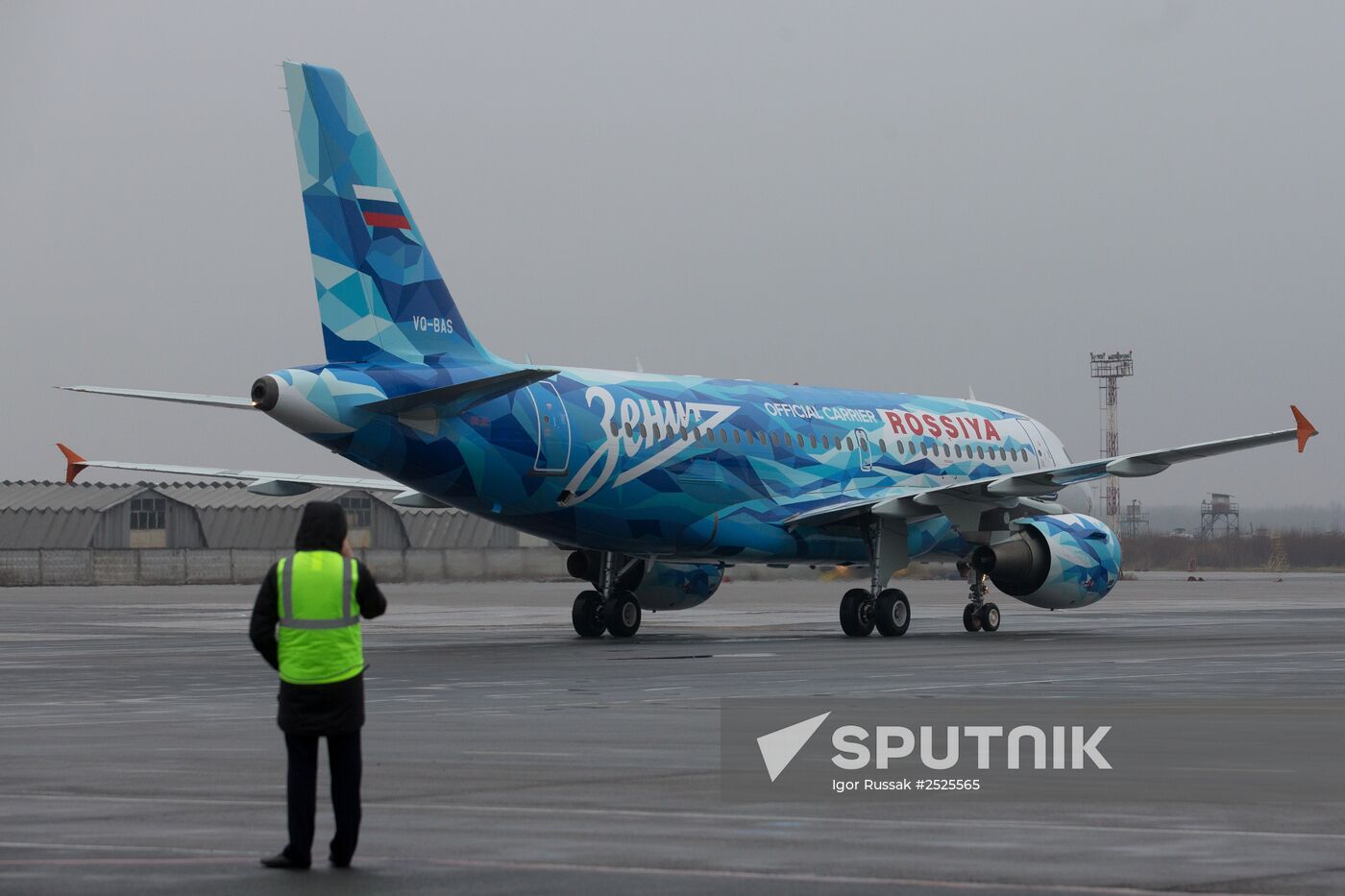 Presentation of new livery airplane for FC Zenit