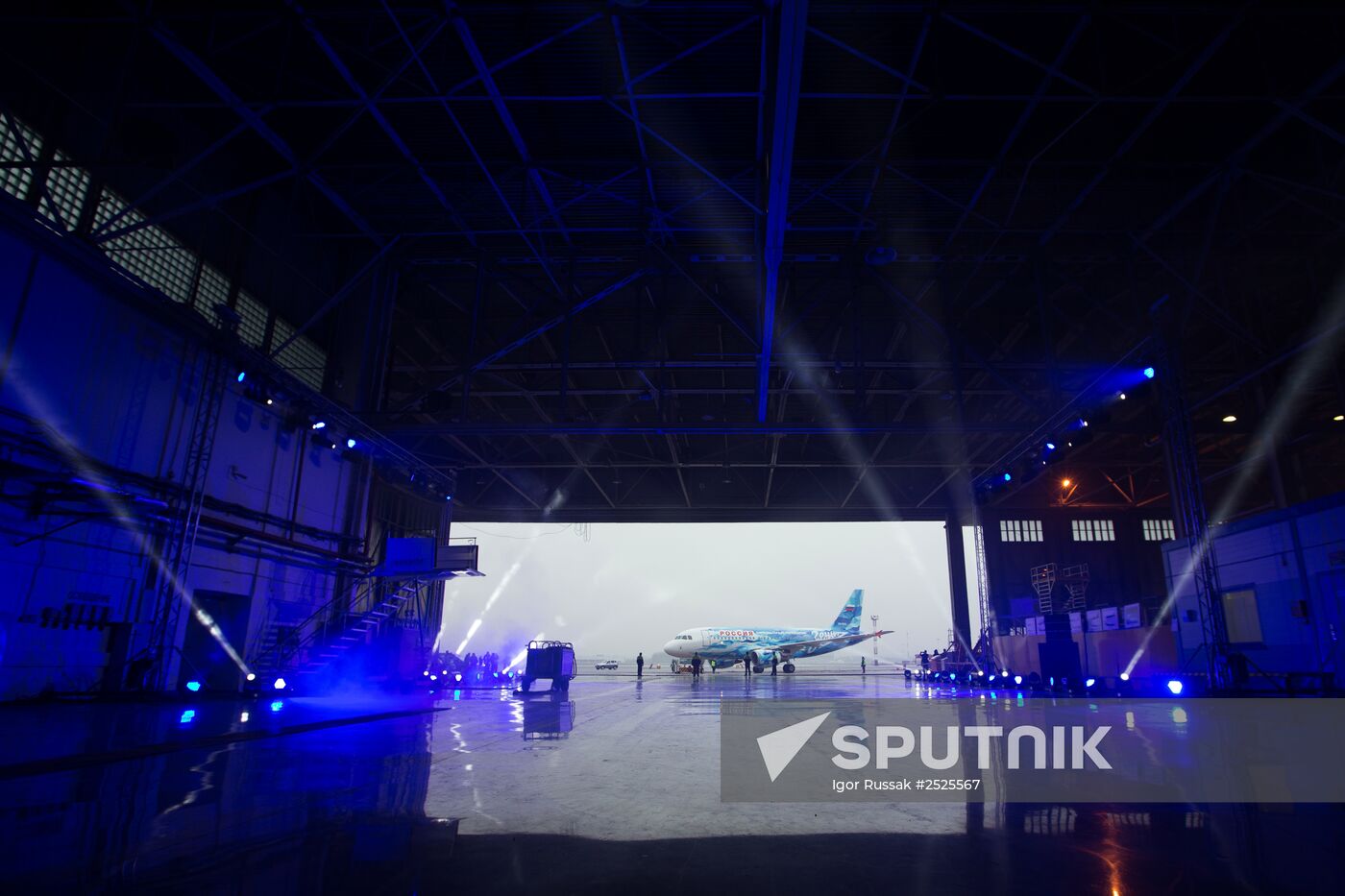 Presentation of new livery airplane for FC Zenit