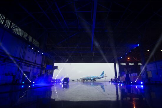 Presentation of new livery airplane for FC Zenit