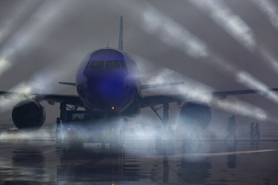 Presentation of new livery airplane for FC Zenit