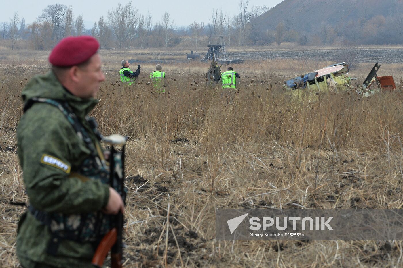 Dutch experts work at Malaysia Airlines Flight MH17 crash site