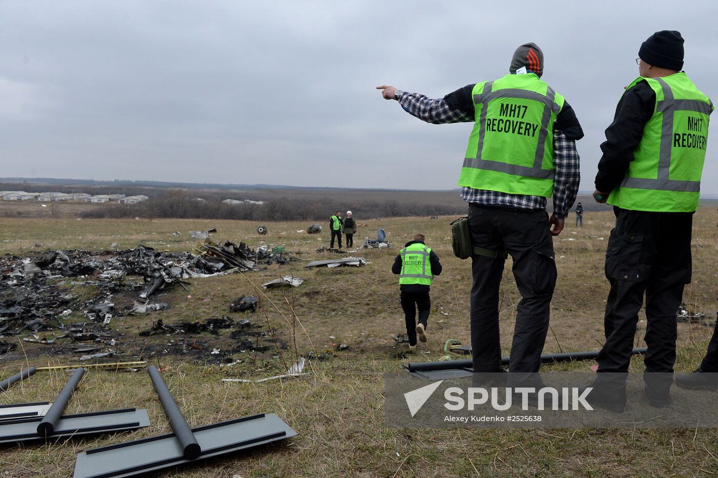 Dutch experts work at Malaysia Airlines Flight MH17 crash site