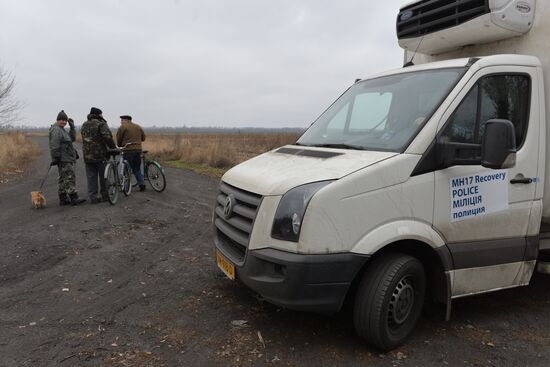 Dutch experts work at Malaysia Airlines Flight MH17 crash site