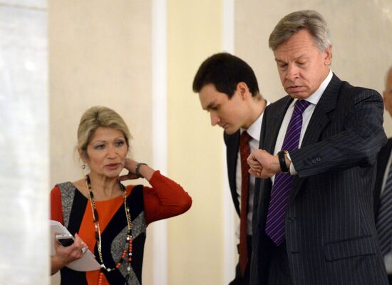 State Duma Speaker Sergey Naryshkin meets with PACE presidential Committee members
