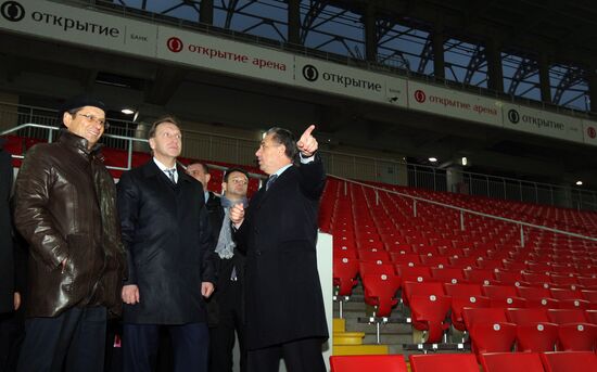 First Deputy Prime Minister Shuvalov inspects Otkritie Arena