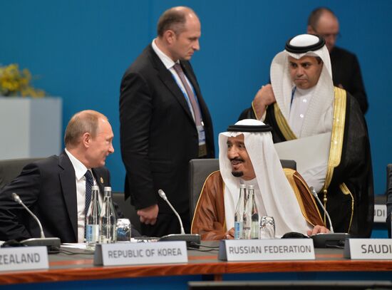 Vladimir Putin takes part in G-20 summit