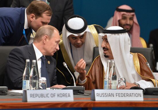 Vladimir Putin takes part in G-20 summit