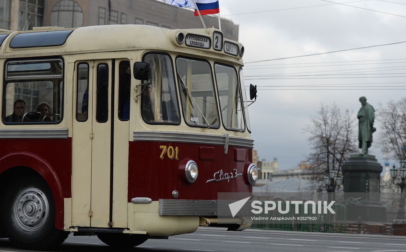 Moscow trolley parade