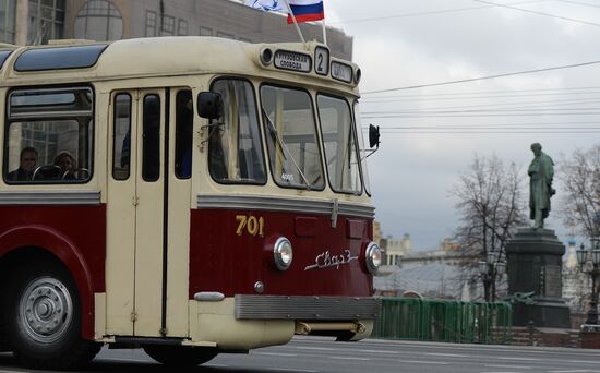 Moscow trolley parade