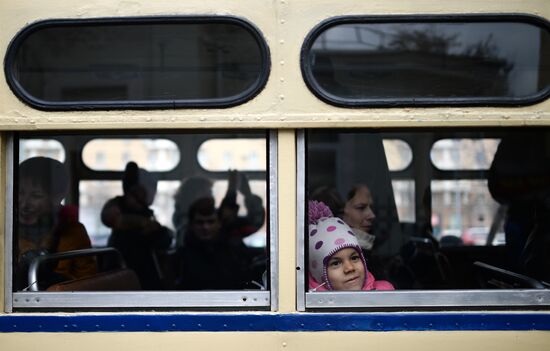 Moscow trolley parade