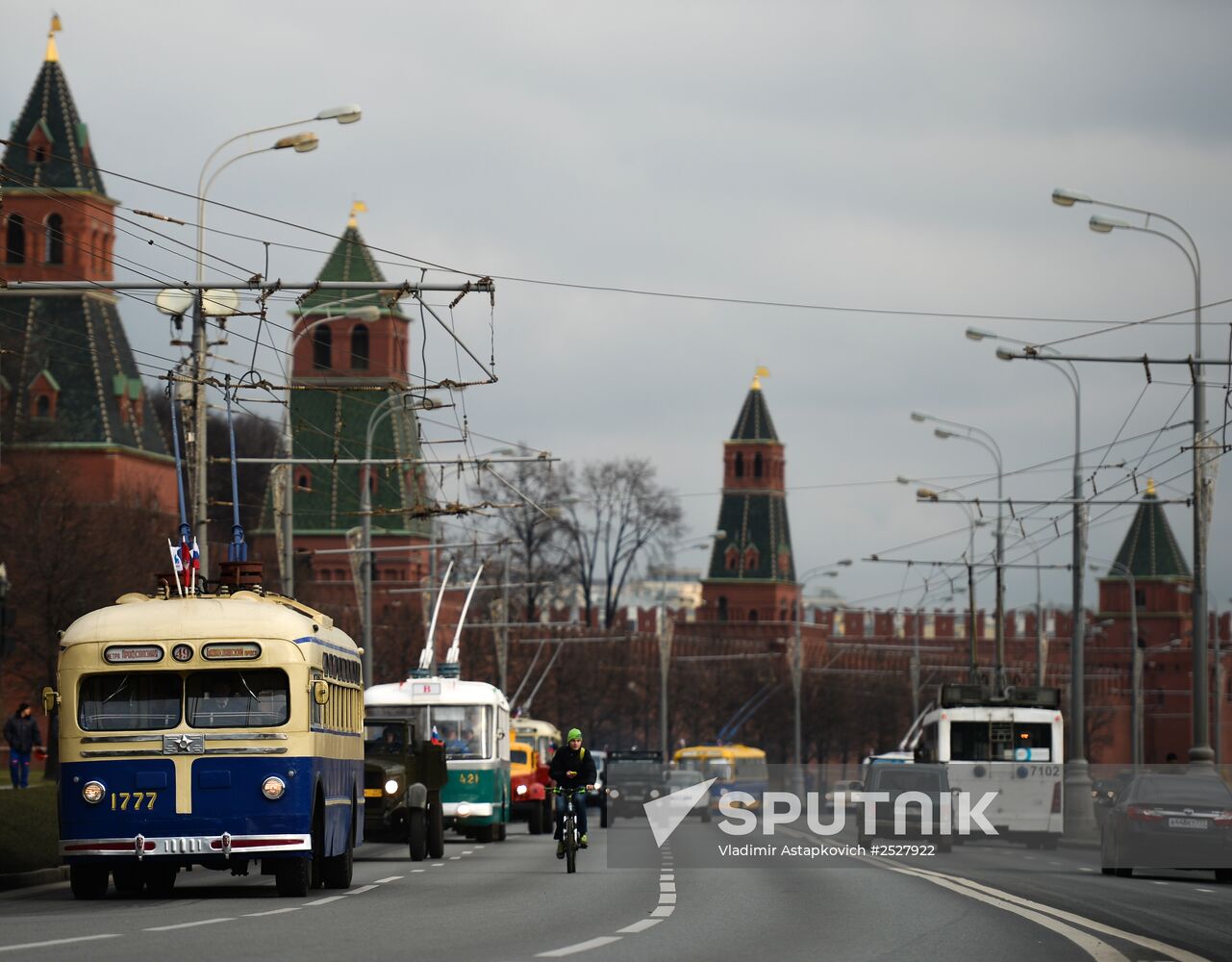 Moscow trolley parade