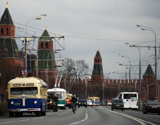 Moscow trolley parade