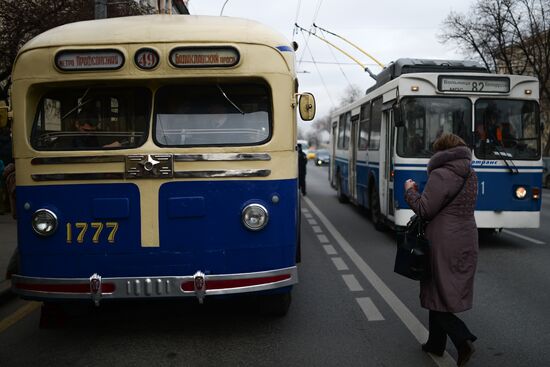Moscow trolley parade
