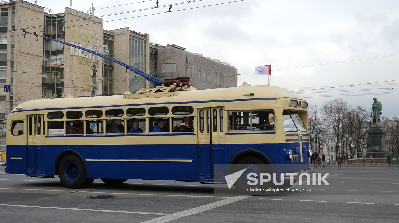 Moscow trolley parade