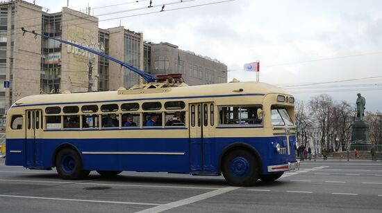 Moscow trolley parade