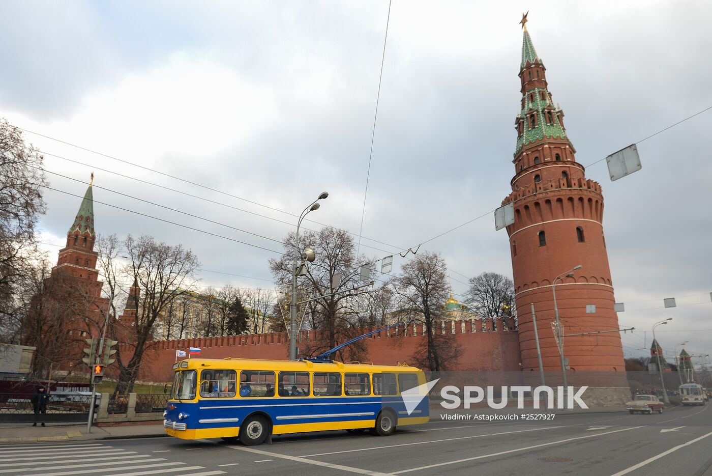 Moscow trolley parade