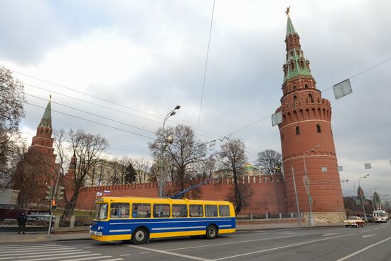 Moscow trolley parade