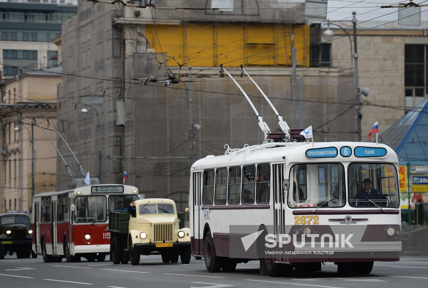 Moscow trolley parade