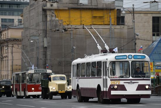 Moscow trolley parade