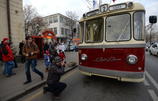 Moscow trolley parade