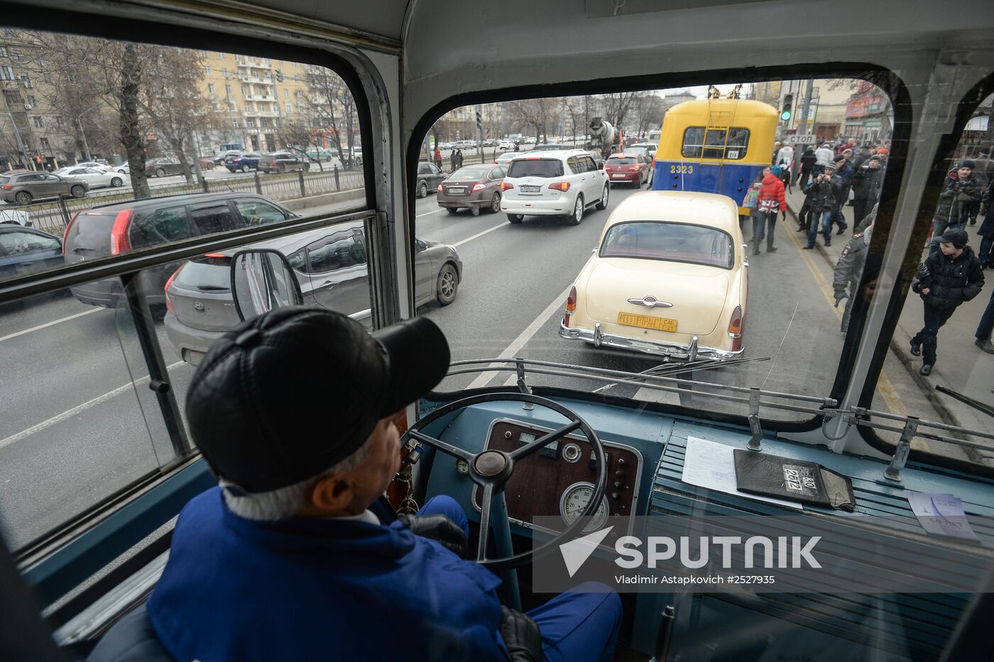 Moscow trolley parade