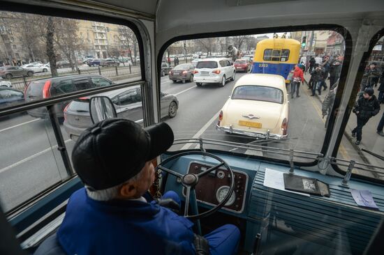 Moscow trolley parade