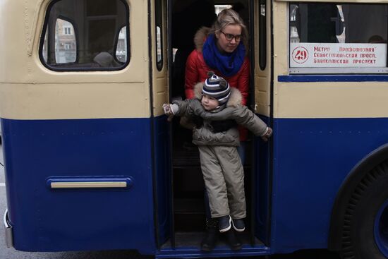 Moscow trolley parade