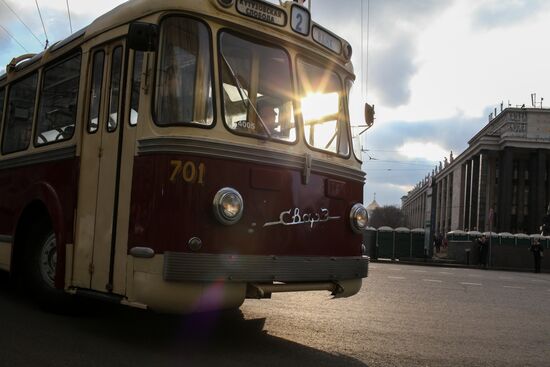 Moscow trolley parade