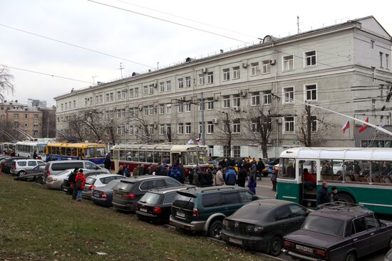 Moscow trolley parade