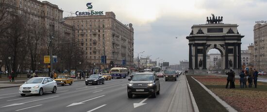 Moscow trolley parade