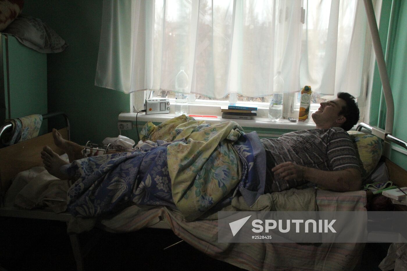 Town of Horlivka after shelling by Ukrainian army