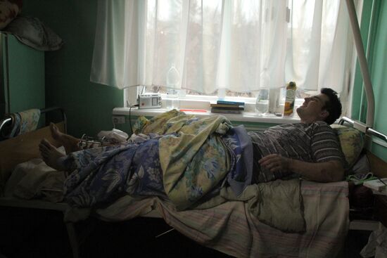 Town of Horlivka after shelling by Ukrainian army
