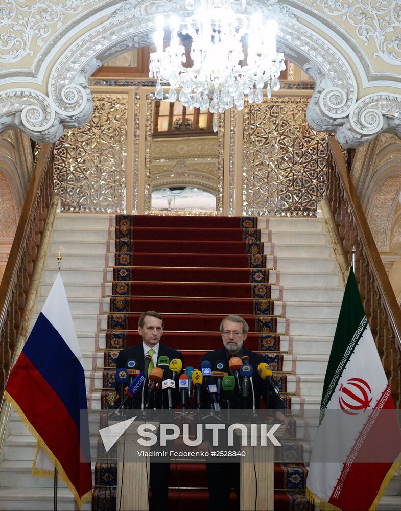 Russian State Duma Chairman Sergei Naryshkin visits Iran