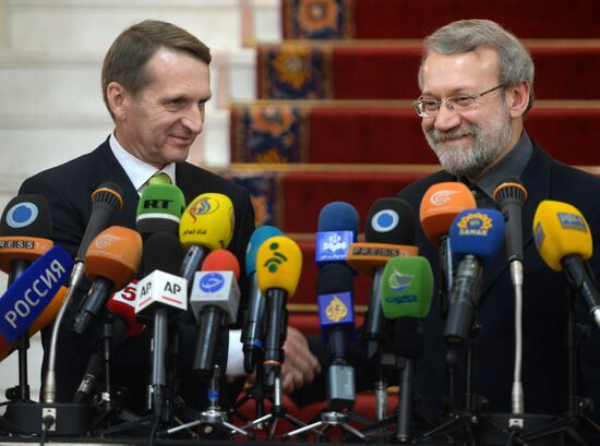 Russian State Duma Chairman Sergei Naryshkin visits Iran