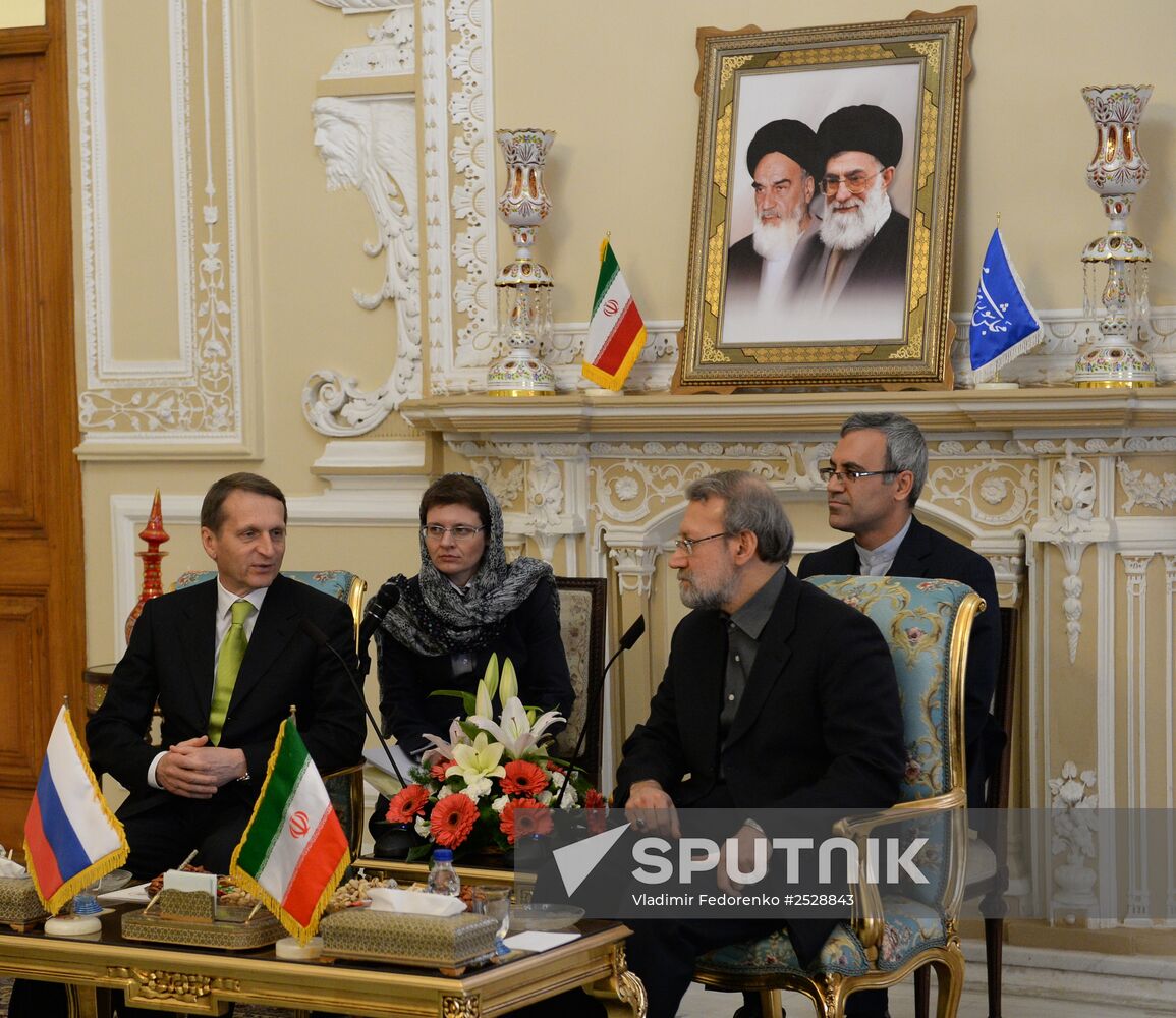 Russian State Duma Chairman Sergei Naryshkin visits Iran