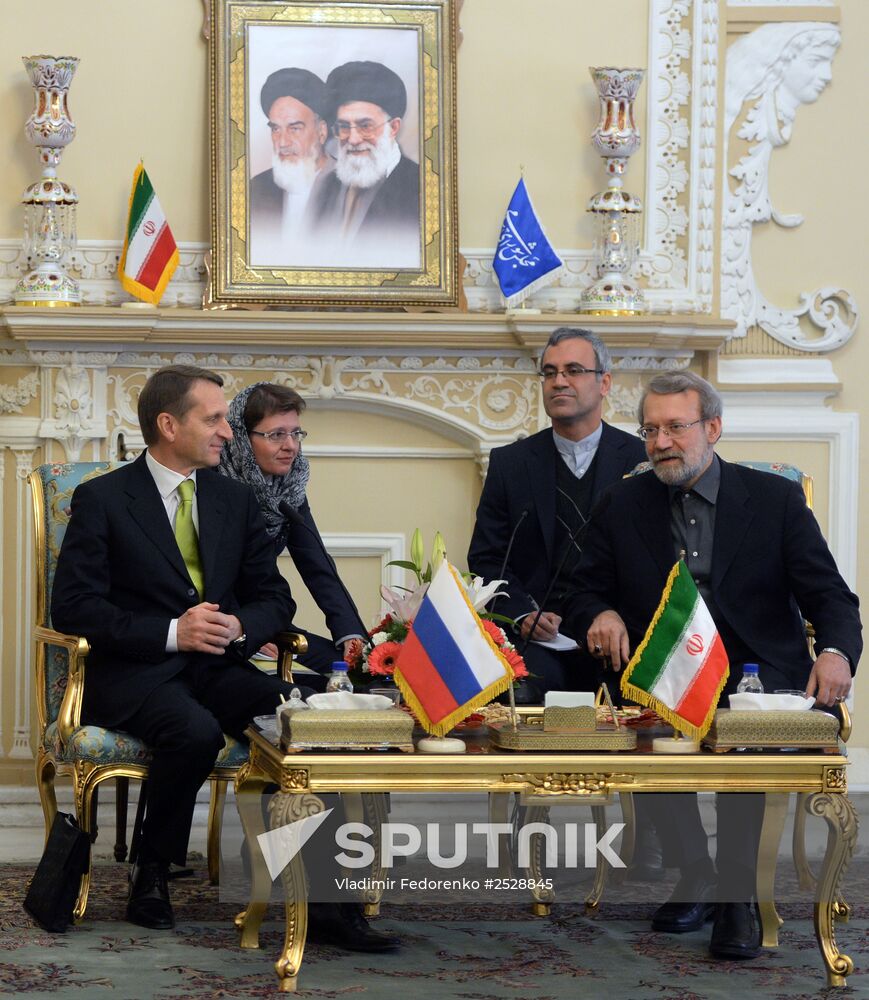 Russian State Duma Chairman Sergei Naryshkin visits Iran